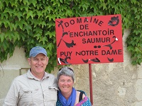 Australian guests on a wine tour Saumur vineyard