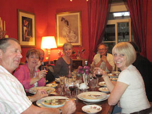 wine tasting dinner guests