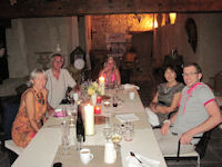 an evening on the terrace at Manoir de Gourin