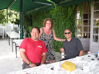 American guests at lunch with the winemaker
