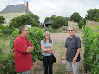 Australian guests in vineyard with winemaker
